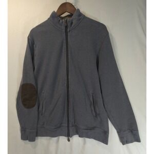 Jos A Bank Reserve Mens Gray Cotton Zip Up Jacket Traditional Fit L